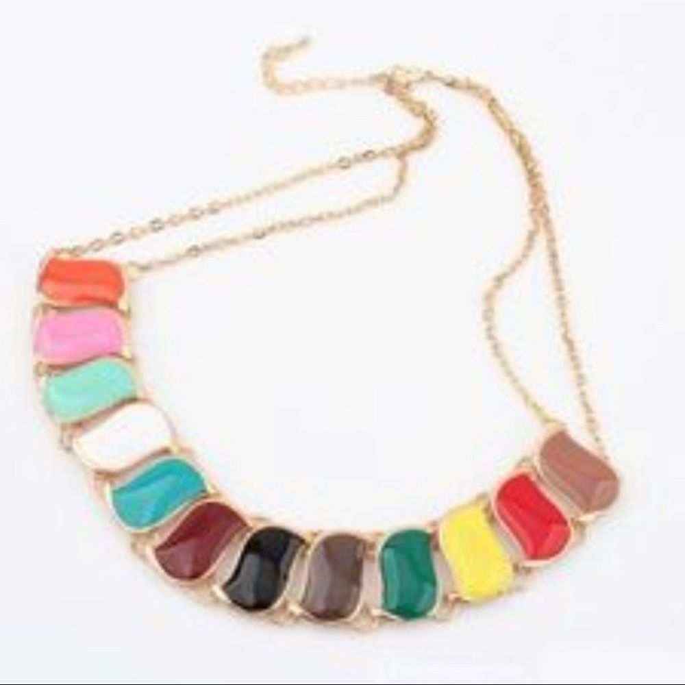 Trendy Jewels Rainbow Statement Necklace